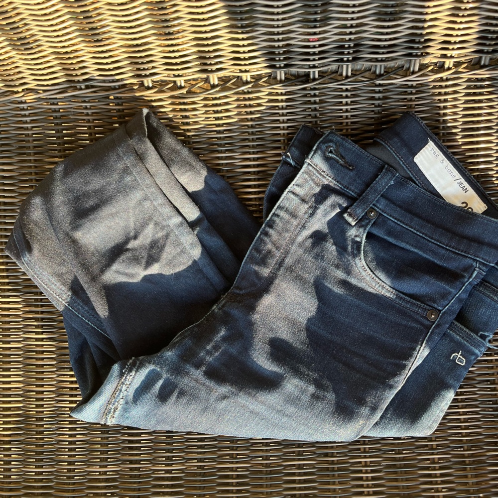 Rag&Bone High Waisted Navy Skinny Jeans | W28